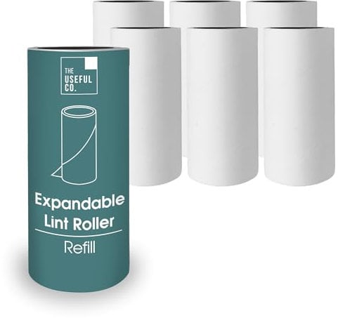 Useful Co - Fusselrolle Nachfüller Paket - 6 Ersatzrollen - Extra Klebrig zum auffangen von Tierhaar und Staub - Genug Ersatzrollen des Flussenentferner für Lange Verwendung - Perfekt für Haustiere