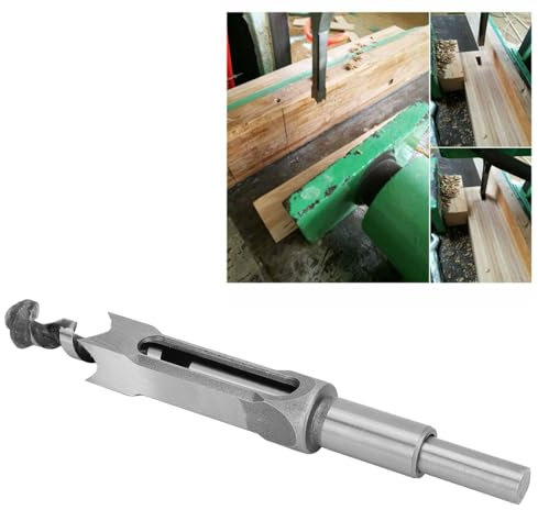Square Hole Drill Bit Mortiser Set - 20pc 20mm Steel Woodworking Tool for Drilling Square Holes