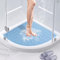 BWBIKE Tapis de Douche d’Angle Antidérapant 70 x 70 CM Tapis de Baignoire Tapis de Sol de Douche à l’Intérieur et à l’Extérieur Tapis de Cabine de Douche avec Ventouses et Trous de Vidange，Bleu