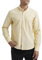 HISDERN Men's Long Sleeve Oxford Shirt Light Yellow Button Down Smart Dress Shirt with Pocket Regular Fit 4XL