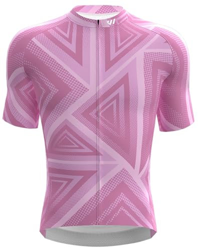 Wulibike Fahrradtrikot Herren Kurzarm Rennrad Trikot Radtrikot Fahrradbekleidung für Männer Violettes Pulver XL