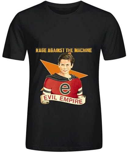 Rage Against Machine Evil Empire Tour Pop Mens Crew Neck Cotton Shirts Size L