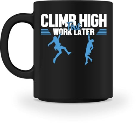 Climb High First Work Later Speed Escalada Kraxler Escalada - Taza M - Negro