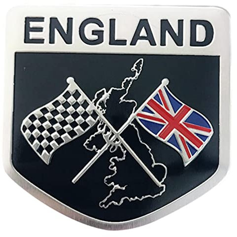 Adesivo Emblema Per Auto Con Bandiera Britannica - Emblema Per Auto Con Bandiera Union Jack | Adesivi Decalcomanie Con Emblema Della Bandiera 'Inghilterra In Metallo Del Regno Unito | Emblema