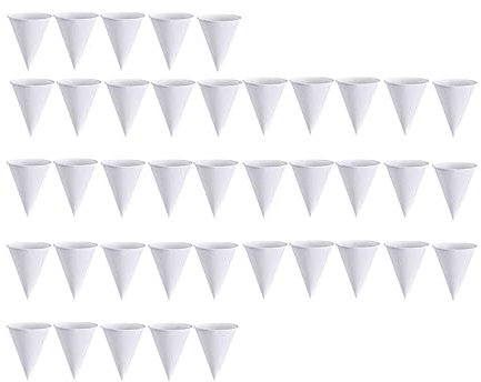 PLAFOPE 200 Vasos De Papel Cónicos para Café y Postres Portavasos para Fiestas