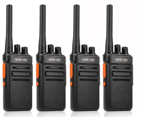 HESENATE Walkie Talkie Professional für Erwachsene, Lizenzfrei PMR Funkgerät, 16 Kanäle, VOX, 1200mAh Aufladbarer Akku, Walkie Talkie für Familie 4er-Pack