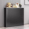 DIHRVTHC Radiator Cover, Abdeckung Heizung, Heizungsabdeckung, Heizkörperabdeckung, LamellentüR Holzgitter Heizungsregal, Modern Heizkörperabdeckung, Für Flur Wohnzimmer Schlafzimmer(L80xh100xt25cm)