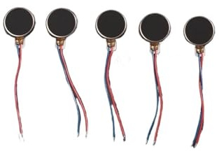 ICXLPMC 5Pcs 1034 DC Vibration Electronic Starter Flat Vibrating Moteur Button Motors for Mobile Phone Watch Tablet Massager Vibration Electronic Starter (B)