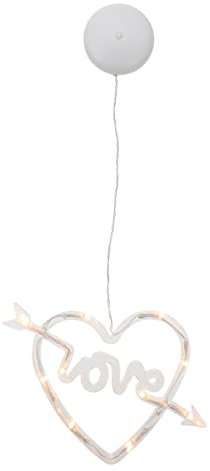 UKCOCO Unique Herzförmige Cup Lampe Für Romantische Fensterdekoration Für Valentinstag Und Besondere Anlässe Batteriebetrieben Batterien