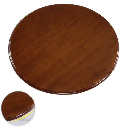 Bandeja Giratoria De Madera Lazy Susan De 70cm 90cm 100cm Plato Giratorio Grande para Mesa De Comedor, Bandeja De Servicio Redonda Centro De Mesa De Comedor(Walnut,70cm/28)