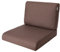 Bjird Sitzkissen 70x70 cm für Rattanmöbel – Sessel & Stühle – 2-teilig (Sitz + Rückenlehne) – Indoor & Outdoor – Wasserabweisend – Anti-Rutsch – Oeko-TEX - Braun