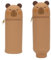 Augesak 2-in-1 Kawaii Federmäppchen Bear, Mäppchen Jungs Silikon Federmäppchen, Stand Up Schulmäppchen, Cartoon Tier Stifthalter Federmäppchen, Pencil Case Bear Stifte Mäppchen für Kinder Schulbedarf