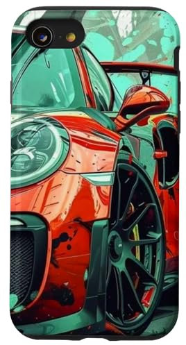 Legendärer Sportwagen 911 Classic Red für Legende Cars Liebhaber Hülle für iPhone SE (2020) / 7 / 8