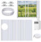 Kit di sfiato per finestra CA portatile 4pc, kit di tenuta della finestra del condizionatore ad aria regolabile per 5.9 e 5.1 dia..Tubo di scarico, condizionatore d'aria portatile in plastica da 4