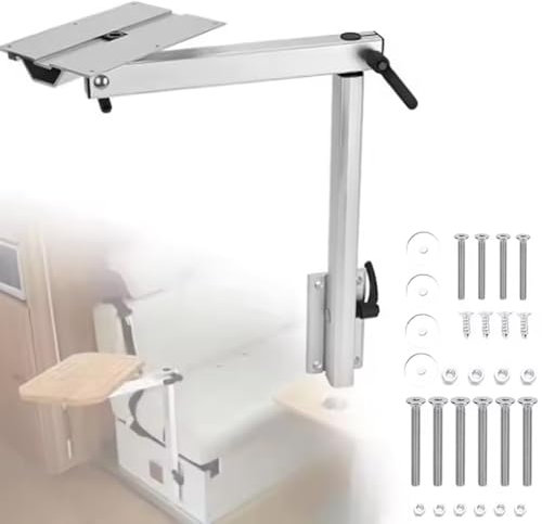 Wohnmobil-Tischbeine,Abnehmbares Wohnmobil Tischbein,Wohnmobil Tischbeine Sockel,508-557.5mm Höhenverstellbare Aluminiumlegierung Tischsockelbein360°Drehbar Stangenstützbein für Wohnmobil,Boot,Yacht