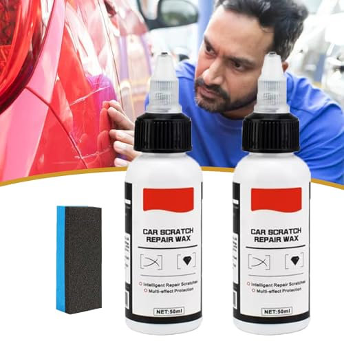 FlüSsigglas FüR Autolack, Car Scratch Repair Wax, Ultimativer Farbwiederhersteller Auto, Liquid Glass Car Polish (2pcs)