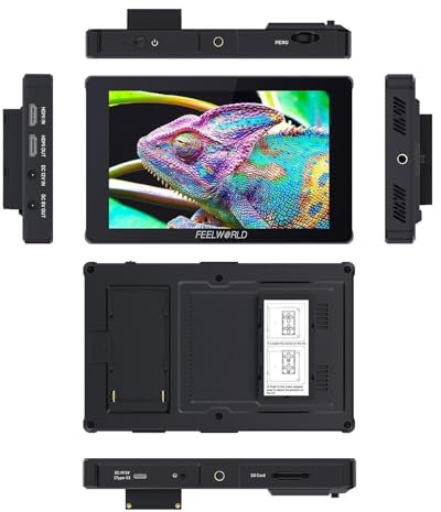 F7 PLUS 7 Inch Camera Field Monitor, 4K HDMI Touch Screen 1200nits HDR 3D LUT Support DSLR Video Monitor with External Power Kit for Filmmaking Vlogging Videography