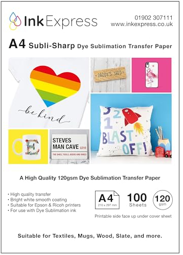 Ink Express Subli-Sharp 120gsm Sublimation Paper 100 Sheet Pack