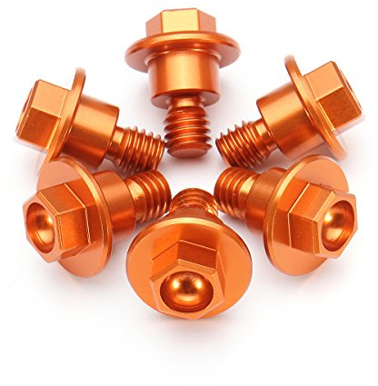 Alamor Aluminum fork Guard Bolt Kit For Ktm 65Sx 85Sx 2003-2015 Ktm125-530 2000-2016 - Dark Orange