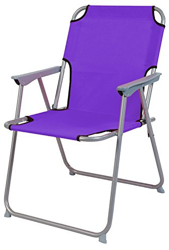 Campingstuhl Faltstuhl Stoff Oxfort Lila Klappstuhl Anglerstuhl Regiestuhl Angelstuhl Metall B 53 x T 46 x H 74 cm