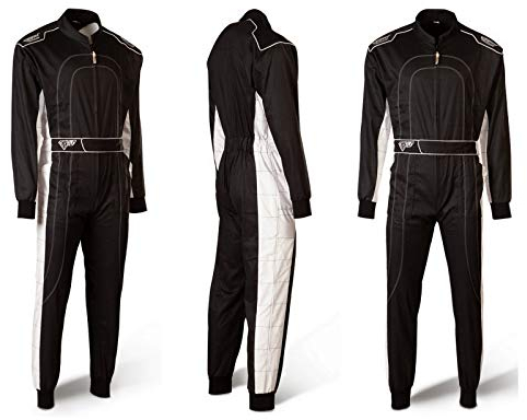 Speed Kartoverall Schwarz/weiß - Denver HS-2 Modell 2018 Racewear (120 Kindergröße)