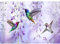 Runa Art Fototapete Blumen Vögel Kolibri Modern Vlies Wohnzimmer Schlafzimmer - Made in Germany - Violett 9490010a