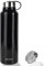 MIGHTYDUTY 1,5L Termo Botella de Agua aislada al vacío de Acero Inoxidable portátil 6 – 24 Horas, Caliente y refrigerante Vaso de Agua para Correr Yoga Fitness - Negro 1500ML