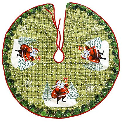 Odot Weihnachtsbaum Rock Dekoration, Decke Weinachtsdeko 90cm Rund Weihnachtsbaumdecke Weihnachtsbaum Röcke Ornaments für Weihnachten Baum Rock Deko Schutz (90cm,Rucksack)