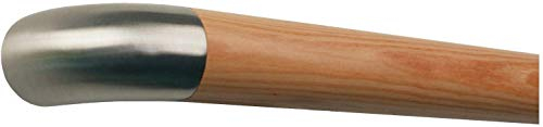 TIBU Lärche Holz Handlauf Geländer 30-500 cm Wandhandlauf Wand Treppe, Länge: 2000 mm / 200 cm / 2,0 m und Enden: Edelstahl Bogen