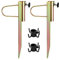 GIKPAL Pincho Sombrilla Playa, 2 Piezas Soporte Sombrilla de Metal Resistente al Viento para Jardín Playa Balcón, Base Sombrilla para Poste de 20-35 mm