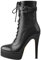 Only maker Damen Stiefeletten Plattform Komfort Winterstiefel Schnürstiefeletten Kalt Gefüttert Schwarz 41 EU