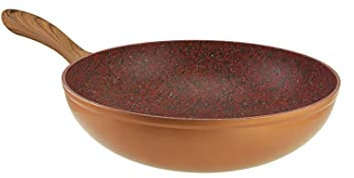 KitchenPro - Sauteuse granit avec couvercle - Revêtement antiadhésif - Diamètre 28cm