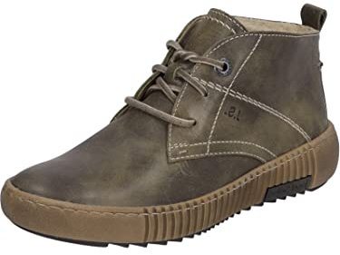 Josef Seibel Damen Schnürstiefeletten Maren 02,Weite G (Normal),Wechselfußbett,Winterstiefeletten,Winterschuhe,gefüttert,Grün (moos),41 EU