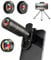Phone Camera Lens Kit 4 in 1, Kopfus Attachment Cellphone Lens, 22X Telephoto Lens, 205° Fisheye Lens, 4K HD 0.67X Wide Angle Lens, 25X Macro Lens, Compatible with all iPhones and Android Smart phone