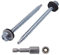SKIR'CO (200 pezzi) Viti per coperture zincate, viti autofilettanti 4,8 x 70 mm con rondelle di tenuta EPDM