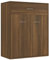 vidaXL Sideboard, Kommode mit viel Stauraum, Schrank mit 1 Schublade 2 Türen, Mehrzweckschrank Anrichte für Wohnzimmer, Modern, Braun Eichen-Optik 60x30x75cm Holzwerkstoff