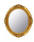 YCHMIR Dekorativer Spiegel, Vintage-Spiegel, Hängespiegel, oval, 37,6 x 33,3 cm, Gold