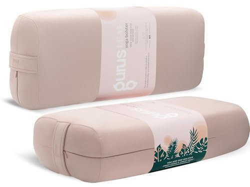 Gurus Yoga-Nackenrolle – superweich, leicht und feste Unterstützung mit unserer Yoga-Nackenrolle für erholsames Yoga – einfach zu tragende Yoga-Nackenrolle mit Tragegriffen – rechteckiges Yoga-Kissen
