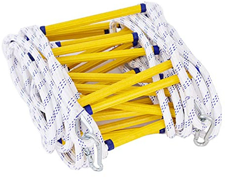 ADITAM Rope Ladder Emergency Escape Ladder Flame Resistant Safety Rope Ladder with Hooks, for Adults Kids/3M Double the comfort
