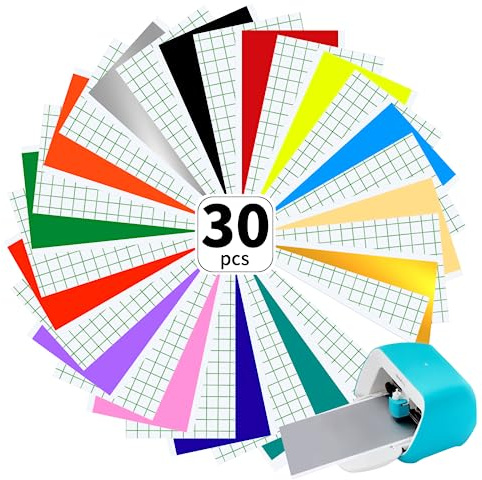 Smart Vinyl Permanent für Cricut Joy, 14cm*30.5cm Vinylfolie Plotter, Transferfolie Plotter Set für Laptops, Telefone, Wände und mehr