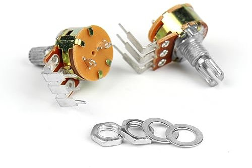 10pcs WH148 20% Linearer Potentiometer 3 Pin 15 Mm Welle Mit Schalterverstärker Dual Stereo Potentiometer,500K Ohm