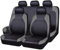 ThisgA 5 Sitze Alles inklusive Auto Sitzbezüge Sets,Für Mitsubishi Outlander ASX Eclipse Cross Lancer Pajero Sport Wasserdicht Atmungsaktive Rutschfester Langlebig Sitzschoner Zubehör,B/Black Gray