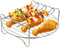SPARES2GO 7 Round Shelf Rack Compatible with Tower Halogen Oven Cooker Mini + Skewers