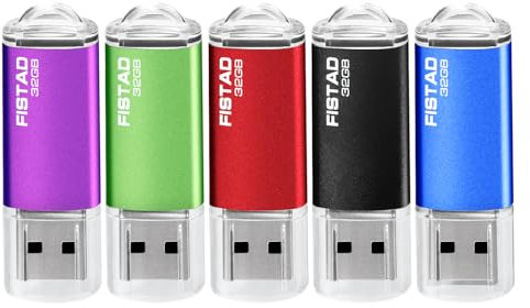 USB Stick 32GB, Thumb Drive USB 2.0 32GB Memory Stick Pen Drive 32GB Flash Drive für PC, Tablet, Computer Data Storage(5PS)