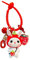 ZDHC Lucky Rabbit Pärchen-Schlüsselanhänger, niedlicher Kawaii-Anime-Obst-Hasen-Schlüsselanhänger für Autoschlüssel, Rucksack, hängende weiche PVC-Ornamente, rot, One size