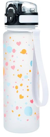Baagl Kinder Trinkflasche Auslaufsicher Wasserflasche 500ml, Schule und Sport Flasche für Jungen Mädchen Tritan (Lieblingstiere)