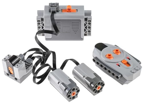 BrickBounty 5-in-1 Motor Set Power Functions, Motor Kit Technical Parts for STEM Assembled Building Block, Control Function for MOC Bricks