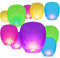 10 Pack Linternas Chinas del Cielo, Farolillos Voladores, Linternas de Papel Voladoras, Luces Brillantes Voladoras de Estilo Tradicional, Utilizadas para Cumpleaños, Fiestas,San Valentín, Bodas,Navida