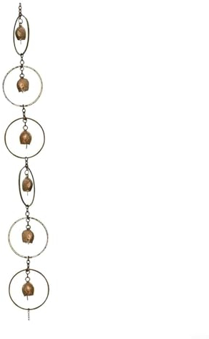 HEIBTENY Rain Chain, Rain Chain for Gutters, Regenablaufkette,Dachrinnenkette Regenablauf Regen Fallrohr Regenrinne Kette Regenwasserkette, Regenwasser-Umlenker, Regenketten für Fallrohre(bell)