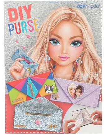 Depesche 12463 TOPModel - DIY Purse Set zum Basteln und Gestalten von Taschen-Umschlägen , inkl. Briefpapier, Umschläge, Sticker, Stempel uvm.